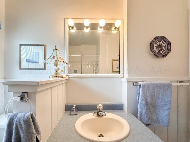 3406 Meadow Dr, Amarillo, TX 79109 - bathroom featuring vanity and a shower
