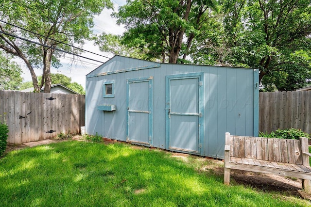 3406 Meadow Dr, Amarillo, TX 79109 - view of shed featuring a fenced backyard