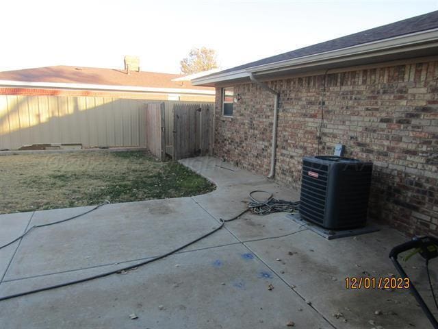 view of patio / terrace featuring central AC unit