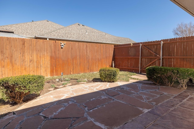 view of patio / terrace with a fenced backyard