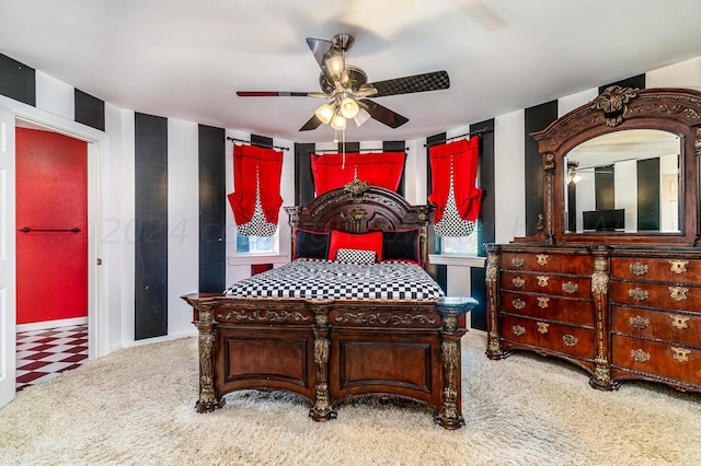 1204 University Pl, Borger, TX 79007 - bedroom featuring carpet flooring, ceiling fan, and baseboards