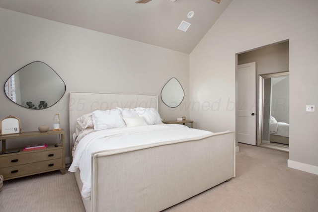 5609 Hollow Landing Ave, Amarillo, TX 79118 - carpeted bedroom with vaulted ceiling and baseboards