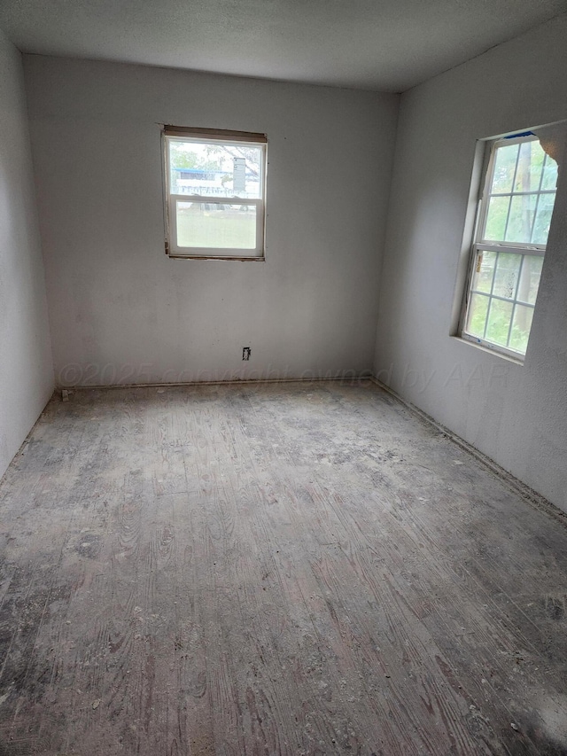 unfurnished room with wood finished floors