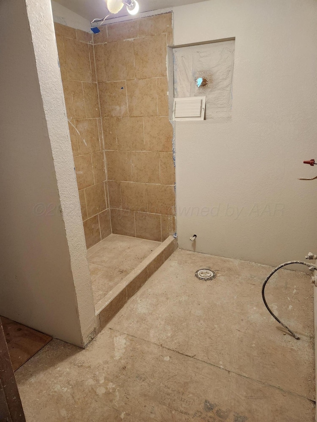 full bathroom with a shower stall