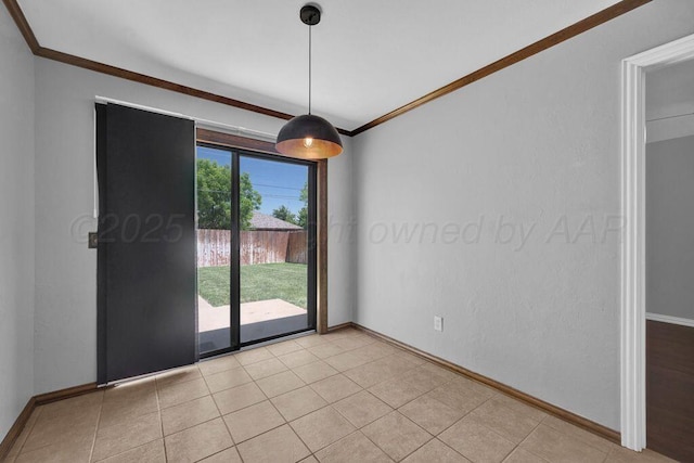 7935 Mitcham Dr, Amarillo, TX 79121 - spare room with crown molding and baseboards