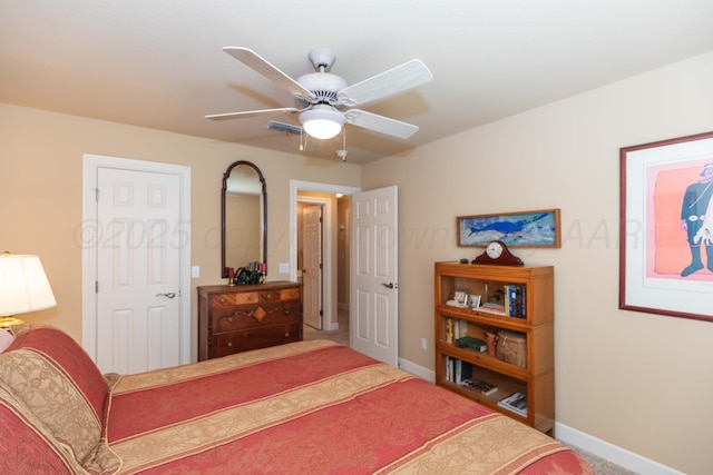 6504 Bayberry Ln, Amarillo, TX 79124 - carpeted bedroom featuring baseboards and ceiling fan