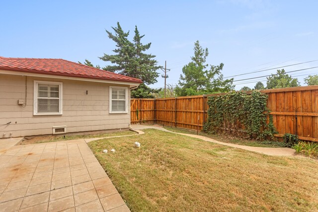 view of yard featuring a patio area