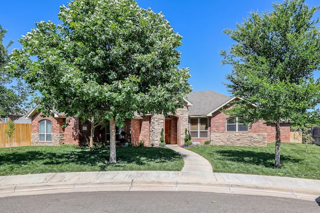 5401 Walesa Ct, Amarillo, TX 79119 - obstructed view of property with stone siding