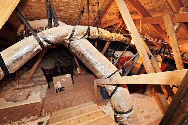 view of attic