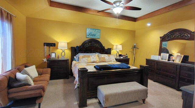 406 Bradley Ln, Dumas, TX 79029 - carpeted bedroom with ceiling fan