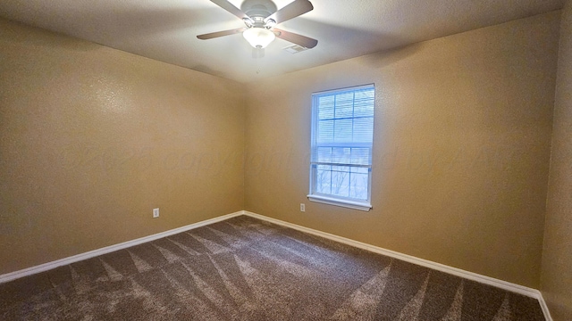 4207 Ross St, Amarillo, TX 79118 - unfurnished room with dark carpet and ceiling fan