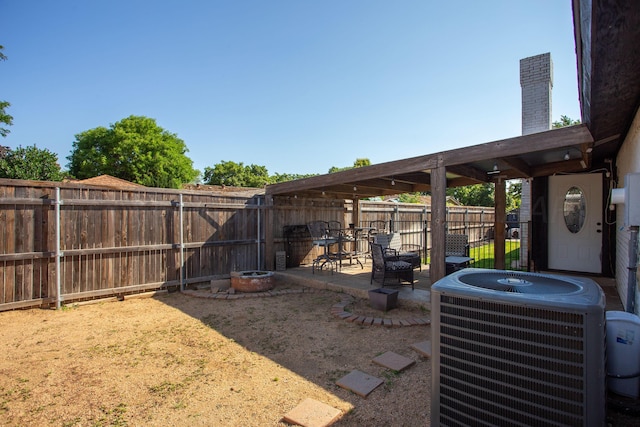 3506 Stromberg Pl, Amarillo, TX 79121 - fenced backyard with a patio area
