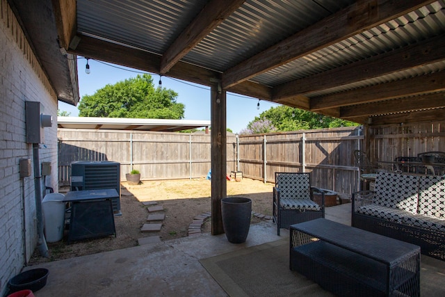3506 Stromberg Pl, Amarillo, TX 79121 - fenced backyard with a patio