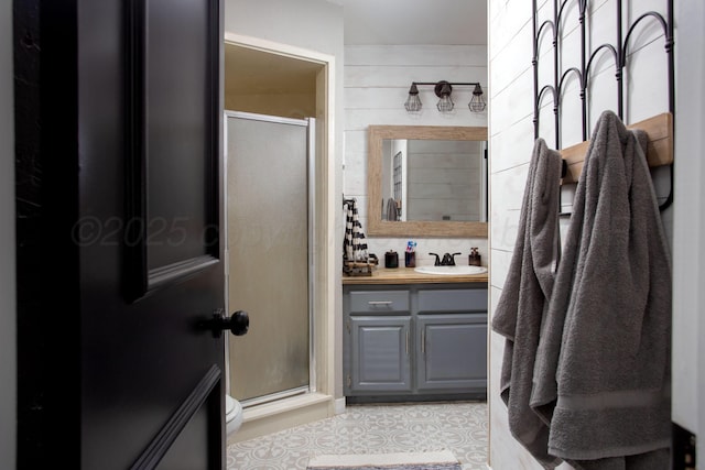 3506 Stromberg Pl, Amarillo, TX 79121 - bathroom with a stall shower and vanity