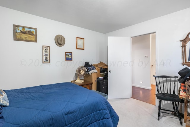 bedroom featuring carpet flooring