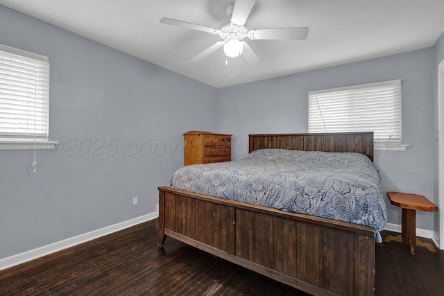 3412 Sunlite St, Amarillo, TX 79109 - bedroom with wood-type flooring and ceiling fan
