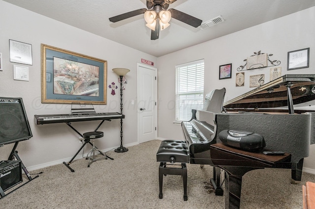 9315 Shylana Ave, Amarillo, TX 79119 - misc room with ceiling fan, carpet floors, and baseboards