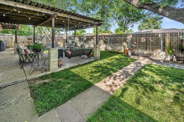 2229 Charles St, Pampa, TX 79065 - fenced backyard with a patio
