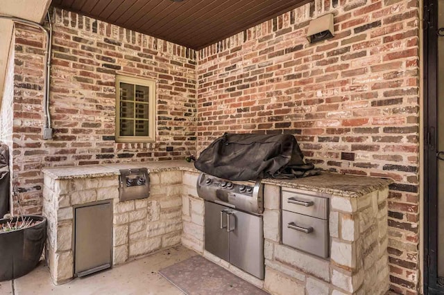 view of patio / terrace with area for grilling