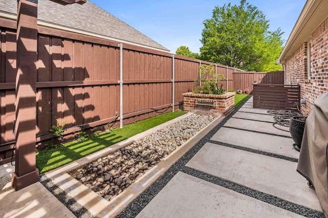 view of patio / terrace with a fenced backyard