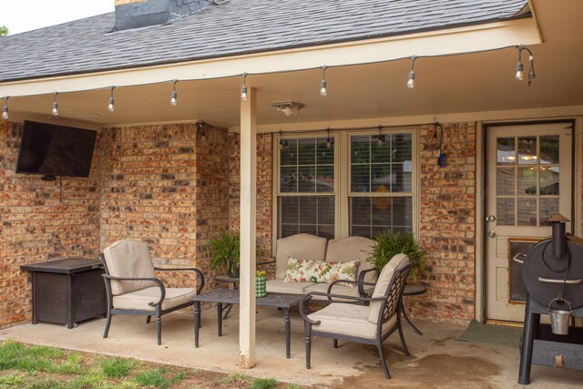 7133 Birkshire Dr, Amarillo, TX 79109 - view of patio featuring an outdoor living space