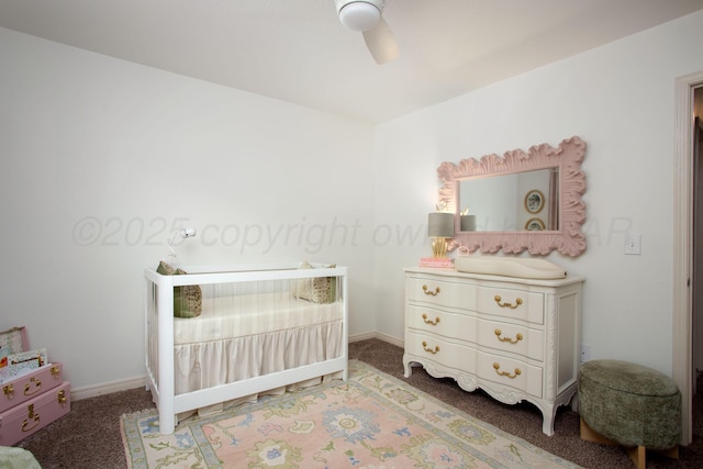 7133 Birkshire Dr, Amarillo, TX 79109 - carpeted bedroom with ceiling fan and baseboards