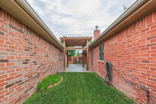 7901 Kingsgate Dr, Amarillo, TX 79119 - view of yard featuring a pergola and a patio