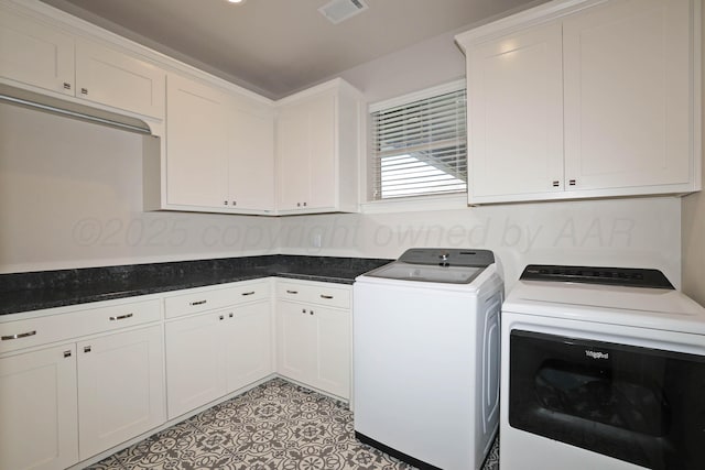 6107 Bowery, Amarillo, TX 79119 - washroom with washer and clothes dryer and cabinet space