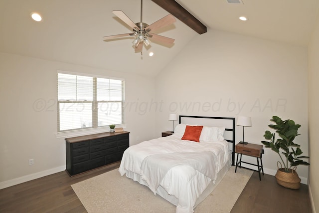 6107 Bowery, Amarillo, TX 79119 - bedroom with wood finished floors, baseboards, recessed lighting, and a ceiling fan