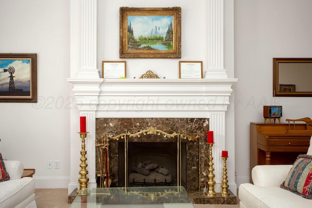 18 Cloister Pkwy, Amarillo, TX 79121 - detailed view of a premium fireplace and ornate columns