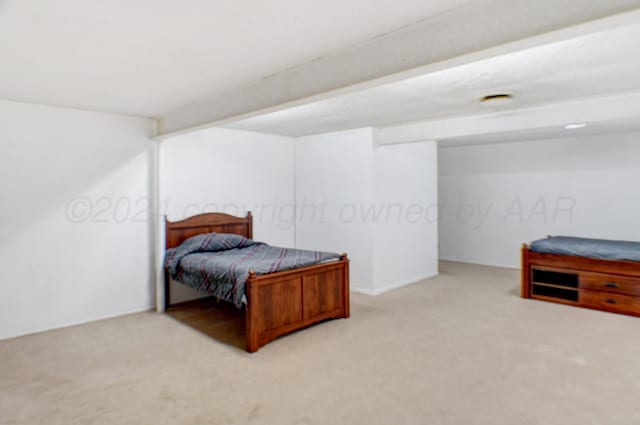 view of carpeted bedroom