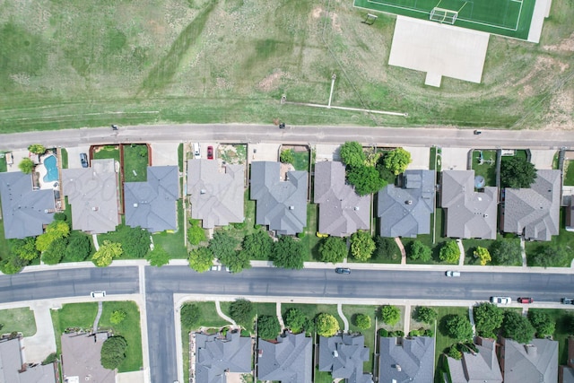 6903 Silverbell Ln, Amarillo, TX 79124 - aerial view of property and surrounding area featuring nearby suburban area and property boundaries highlighted
