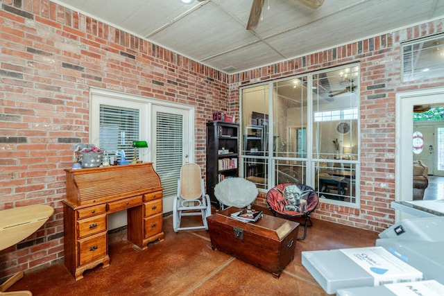 6903 Silverbell Ln, Amarillo, TX 79124 - sunroom / solarium with ceiling fan