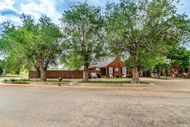 view of single story home