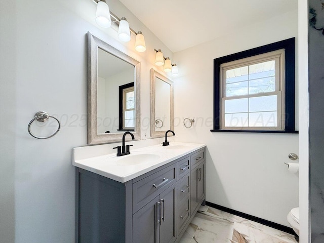 1802 Chama St, Amarillo, TX 79102 - bathroom with marble finish flooring and double vanity