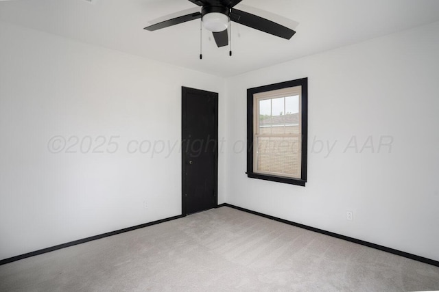 1802 Chama St, Amarillo, TX 79102 - spare room with light colored carpet and ceiling fan