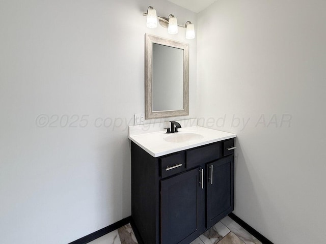 1802 Chama St, Amarillo, TX 79102 - bathroom featuring vanity and marble finish flooring