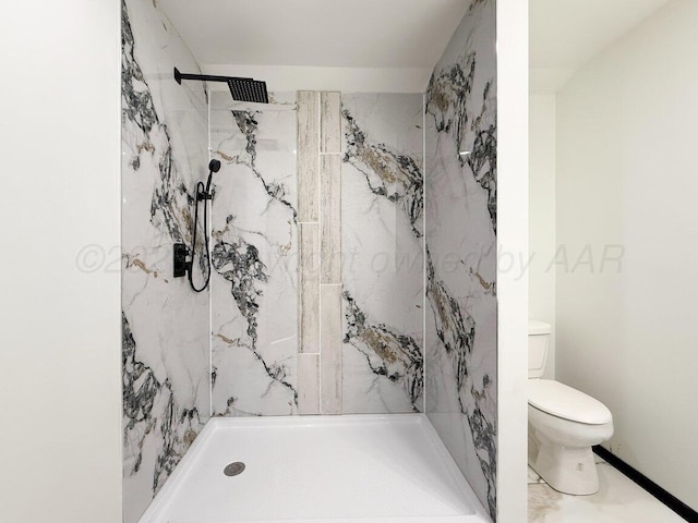 1802 Chama St, Amarillo, TX 79102 - full bath featuring toilet and a marble finish shower