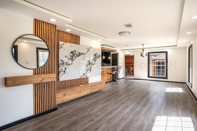 1802 Chama St, Amarillo, TX 79102 - unfurnished living room with recessed lighting and wood finished floors