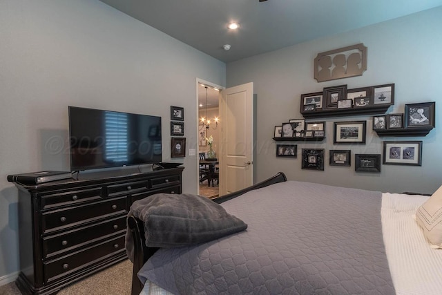 5904 Nancy Ellen St, Amarillo, TX 79119 - bedroom with a chandelier