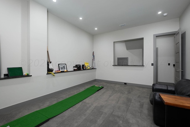 1600 S Milam St, Amarillo, TX 79102 - game room with carpet flooring, recessed lighting, and baseboards