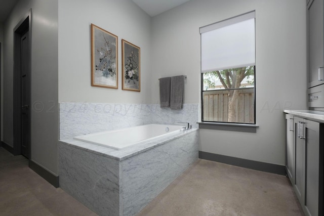 1600 S Milam St, Amarillo, TX 79102 - full bath with a bath, vanity, and baseboards