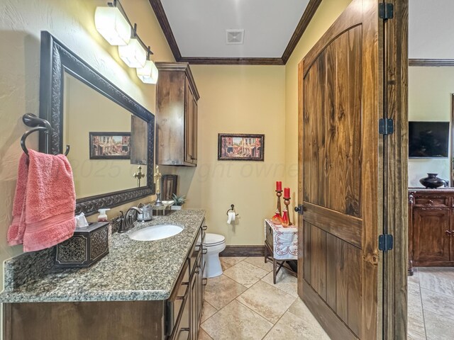 38 Merion Pl, Amarillo, TX 79124 - bathroom featuring crown molding and vanity