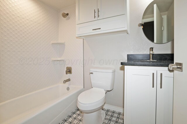 3801 Deann Dr, Amarillo, TX 79121 - bathroom featuring vanity, bathing tub / shower combination, and tile patterned floors