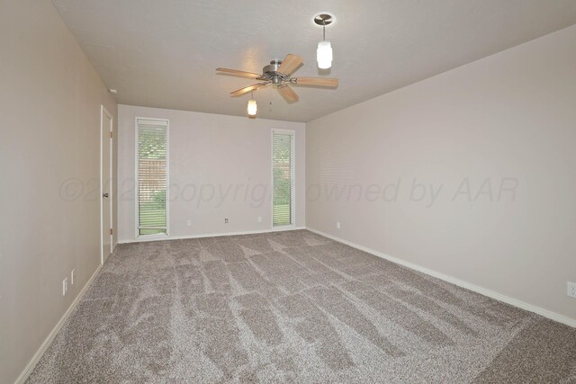 3801 Deann Dr, Amarillo, TX 79121 - empty room with carpet flooring and a ceiling fan