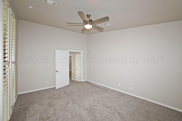 3801 Deann Dr, Amarillo, TX 79121 - unfurnished bedroom with carpet floors and a ceiling fan