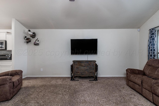606 Elgin St, Amarillo, TX 79118 - carpeted living area featuring baseboards