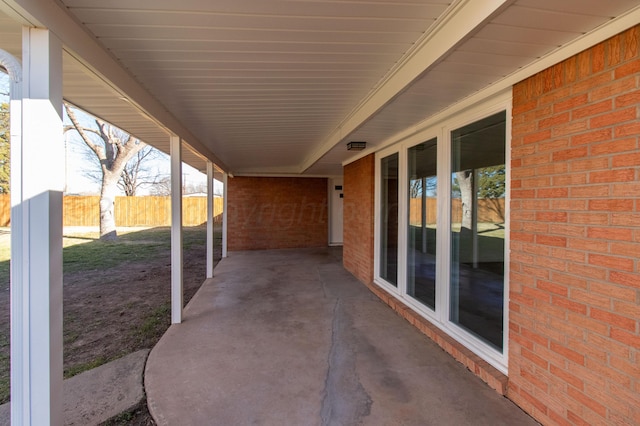 view of patio with fence