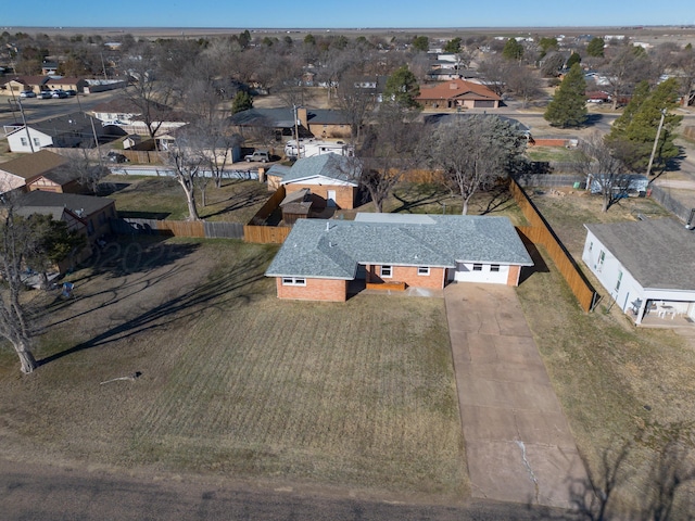 birds eye view of property featuring a residential view