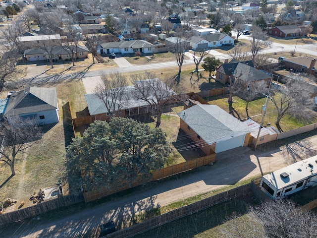 drone / aerial view with a residential view